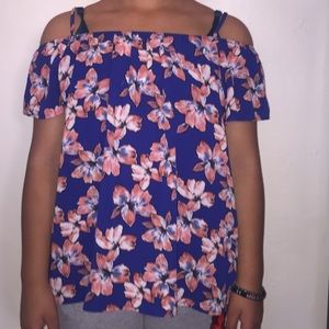 Off the shoulder flower blouse